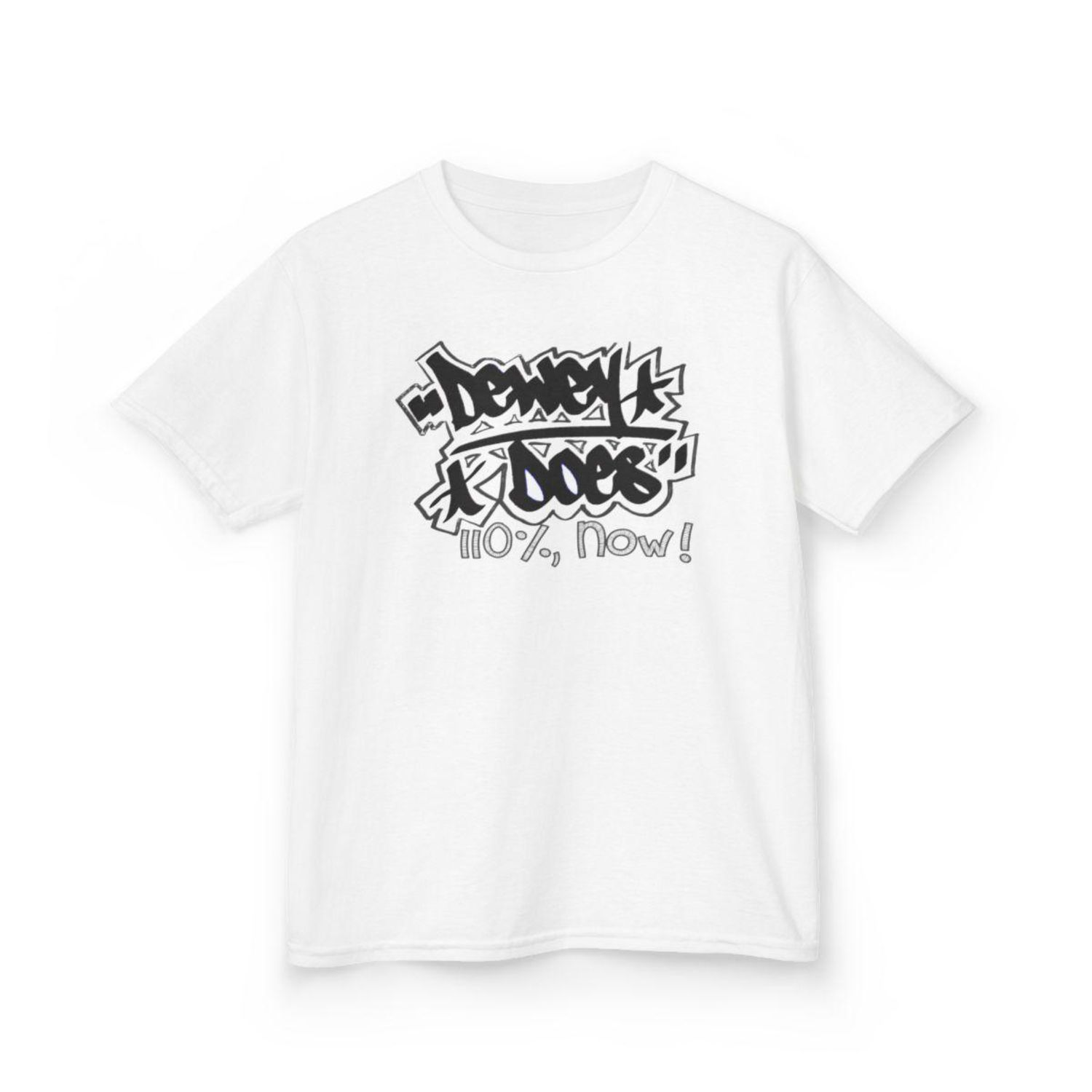 "Fullest Play" Edition Black Print Dewey Does 110%, Now Graffiti Tee