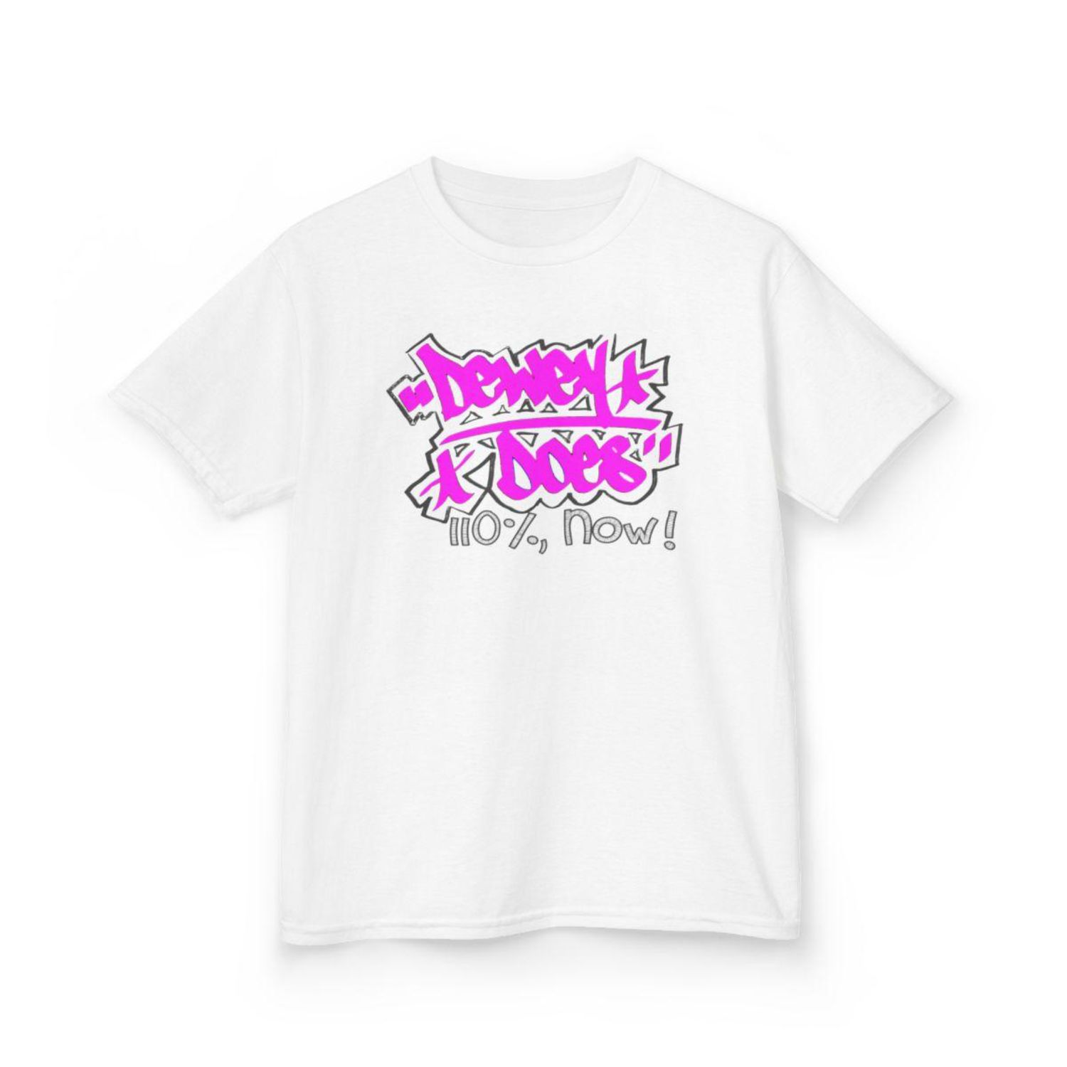 Hot Pink Graffiti Dewey Does 110%, Now Premium Tee