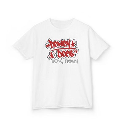 'First Play' Dewey Does 110% NOW Red Graffiti Life Sport Tee