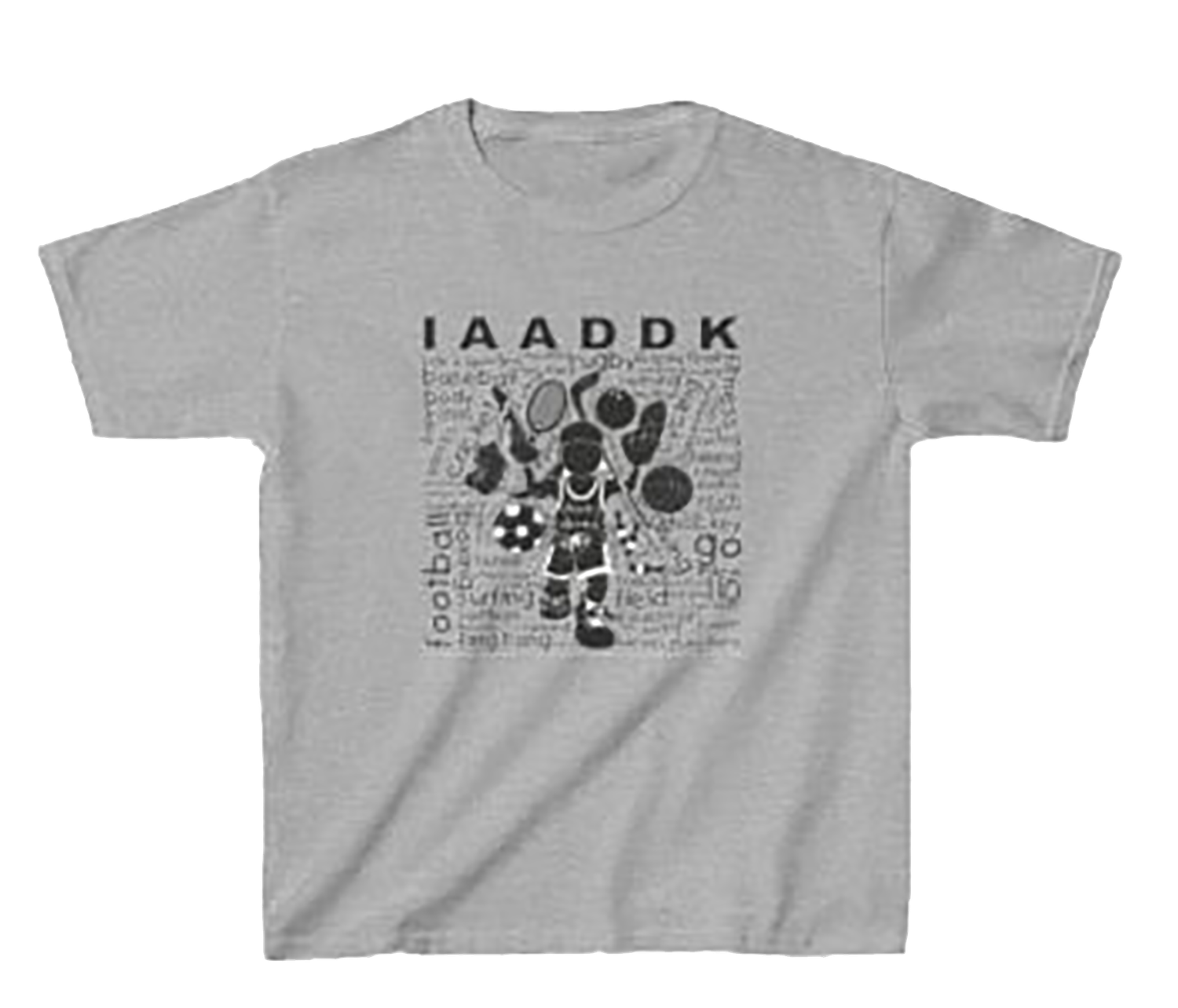I Am a Dewey Does Kid (IAADDK) full front print on premium gray tee