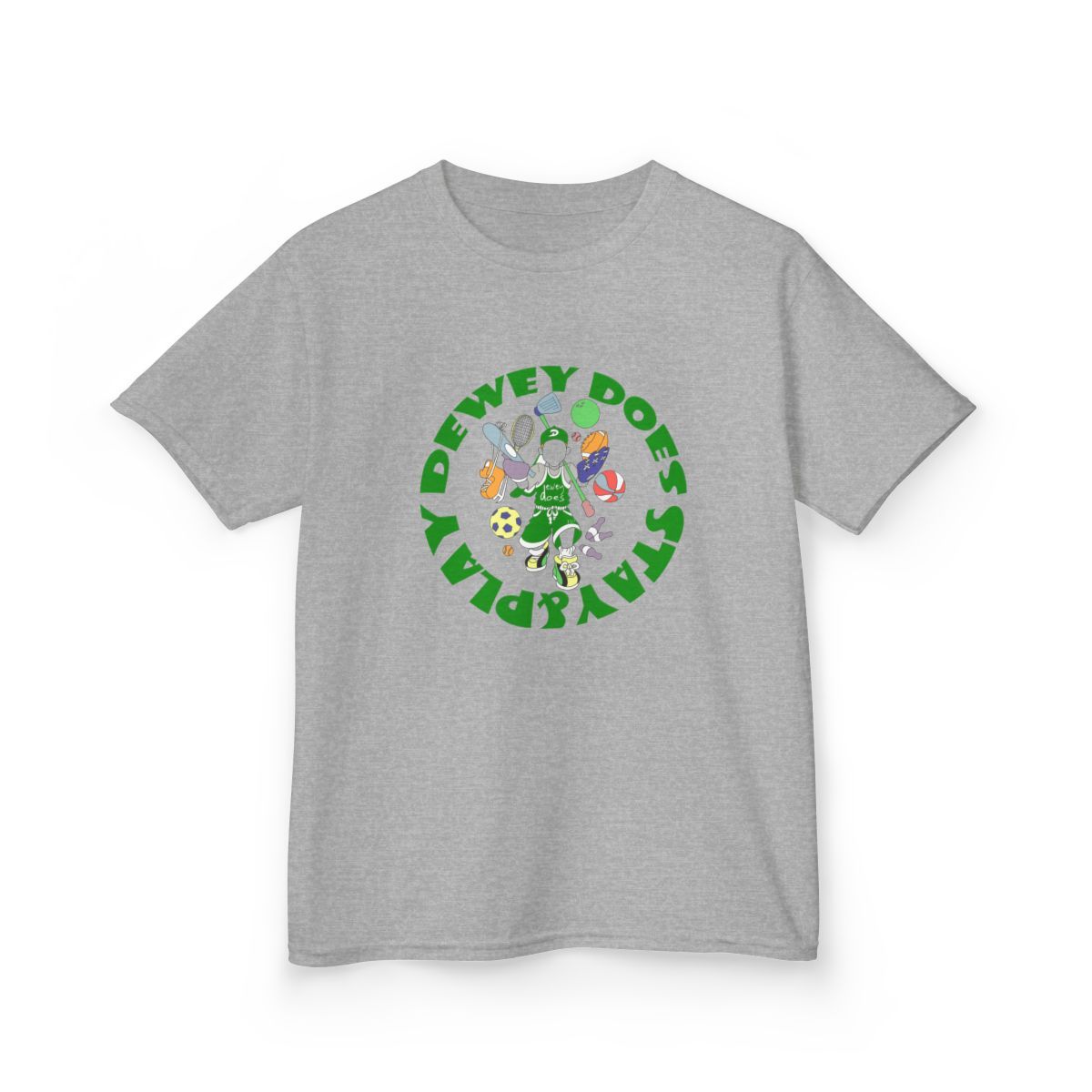 Dewey Does Stay & Play Green All Sports Tee
