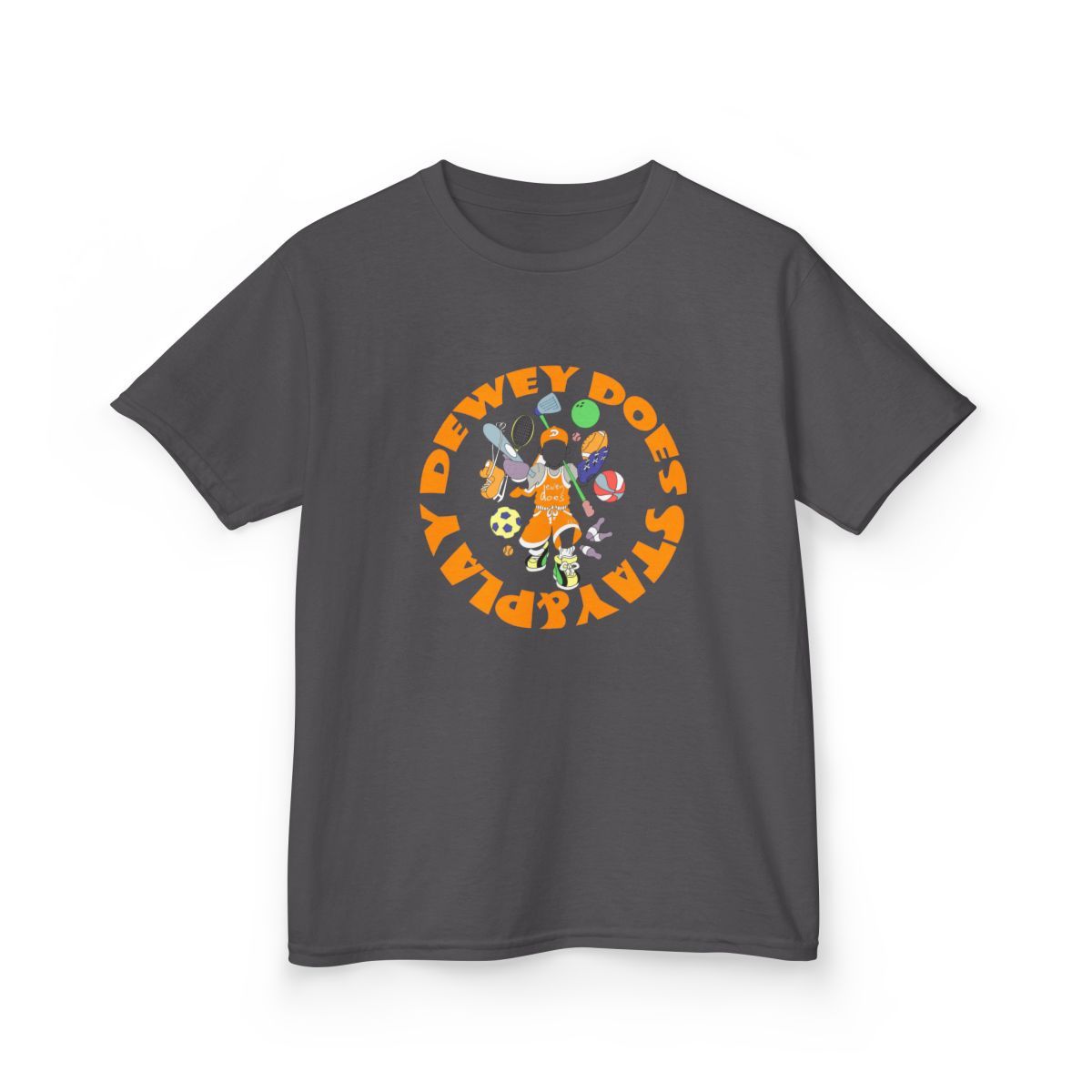 Dewey Does Stay & Play Orange Print
