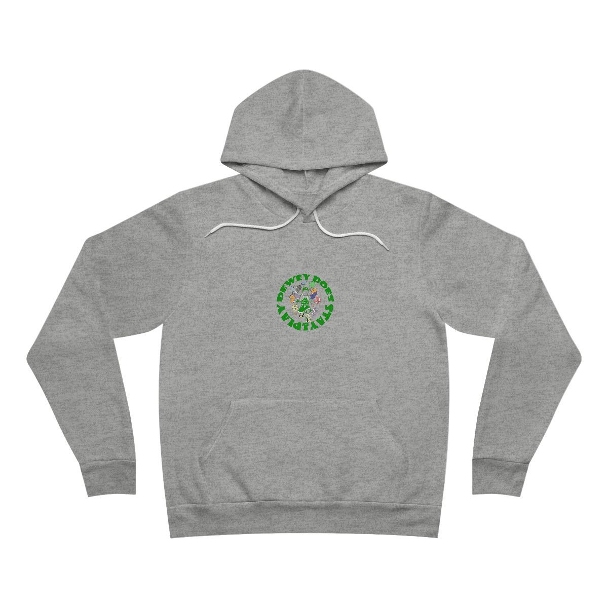 Dewey Does Stay & Play Youth Hoodie – Vibrant Green Print