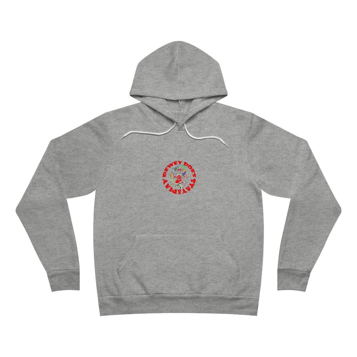 Dewey Does Stay & Play Youth Hoodie - Vibrant Red Print