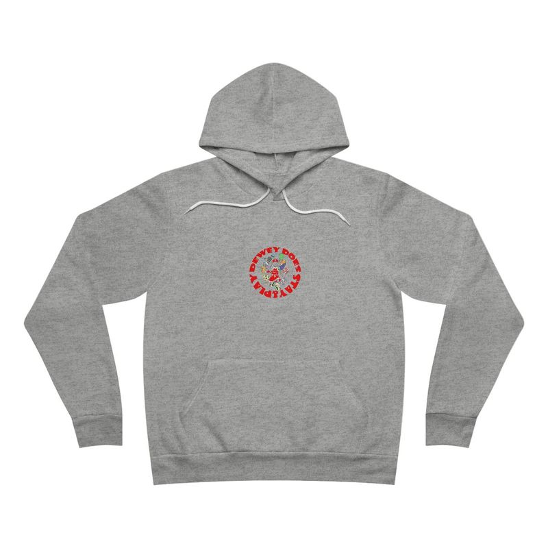 Dewey Does Stay & Play Youth Hoodie - Vibrant Red Print