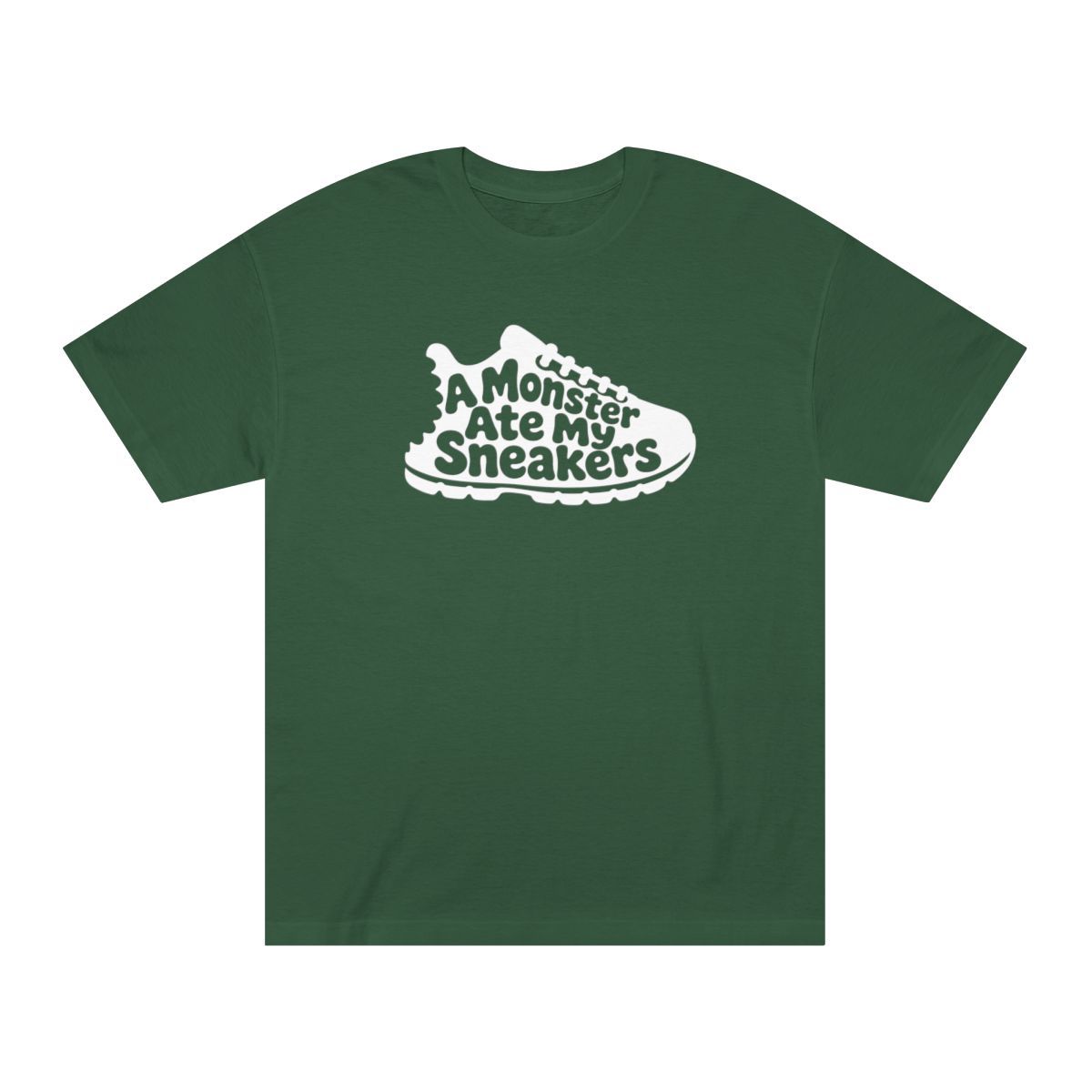 a MONSTER ate my Sneakers White Print collectable colors