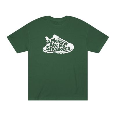 a MONSTER ate my Sneakers White Print collectable colors