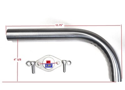 Exhaust Pipe Stainless Steel 304 (YOU WELD IT) Predator 301 &amp; 420cc, GX 270, 390