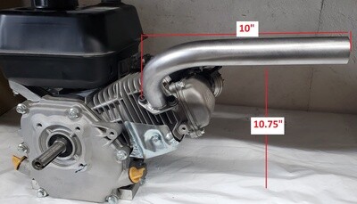 Fat Performance Exhaust Pipe For: Predator 212cc, Honda GX160 GX200. Drift trike