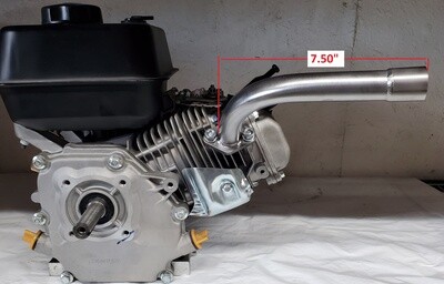 Exhaust With 3/4 female thread: Predator 212cc,Honda GX160, GX200, DuroMax 7 Hp