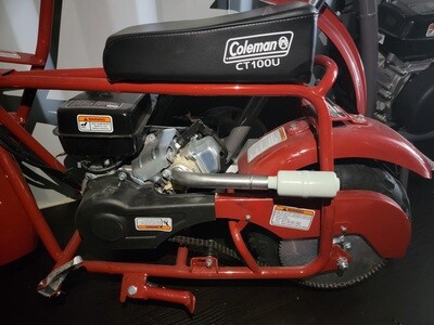 Exhaust With Muffler for: Coleman ct100u or Coleman cc100x Mini bike only.