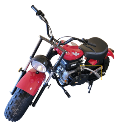Exhaust Header for Massimo MB200 Mini Bike, Coleman BT200X, CT200U, CT200U-EX