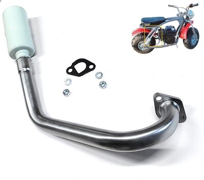 Exhaust With Muffler for: Coleman BT200X 196cc/6.5HP Gas mini bike.