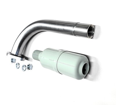 Exhaust with Muffler for: Predator 3HP 79cc from Harbor Freight Tool, Mini Bike.