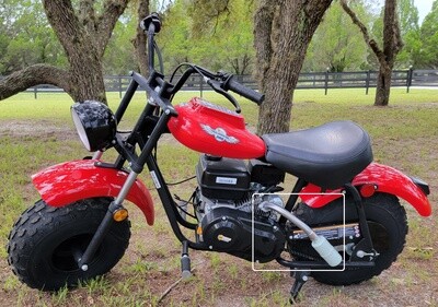 Exhaust With Muffler for: Massimo MB200 Mini Bike.