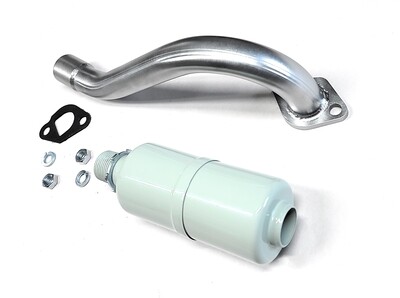 Center Rear Exhaust With Muffler for: Predator 212cc, Honda GX160,GX200,Tillotso