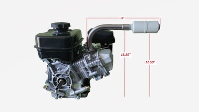 Exhaust With Muffler for: Subaru Robin EX17, EX13, EX21,EX27 &amp; 6 HP SP170