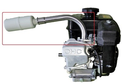 Exhaust With Muffler for Mud Motors: Subaru Robin EX13, EX17, EX21, EX27, SP170