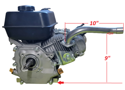Exhaust Center Rear for Predator 212cc, tillotson 212,BILT HARD 7HP,GX160, GX200