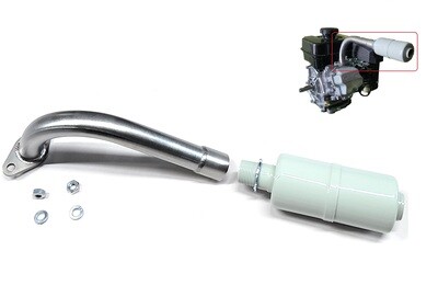 Exhaust With Muffler for: Subaru Robin EX17, EX13, EX21,EX27 &amp; 6 HP SP170
