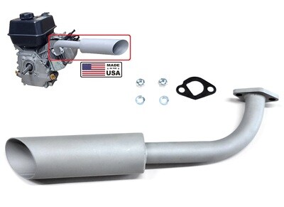 Header Exhaust Pipe for: Go Kart Predator 212cc, Tillotson  212 Hemi, Honda GX160 GX200, LIFAN 7HP.