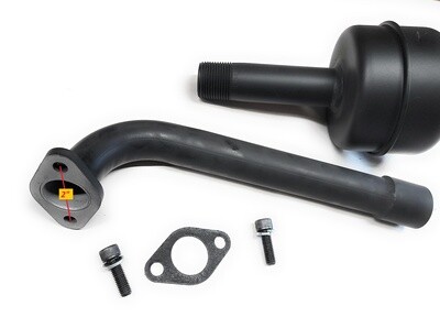 Erect Exhaust Pipe Muffler 1 inch male thread for: Predator 301cc,Predator 420cc,GX 270,GX 390