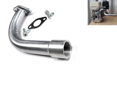 Exhaust Pipe with 1&quot; SS female thread for: Predator 301cc, 420cc, GX240, GX390
