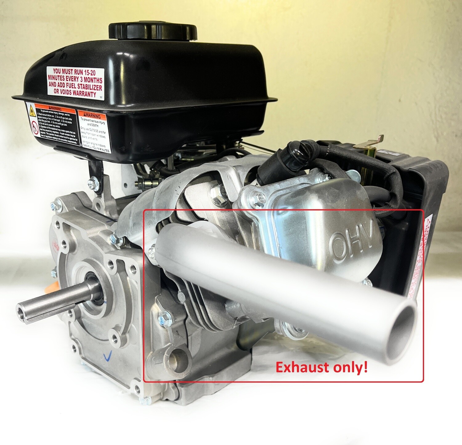 Low Profile Exhaust, For Predator 79cc, Coleman 3hp, Go Kart &amp; mini bikes.