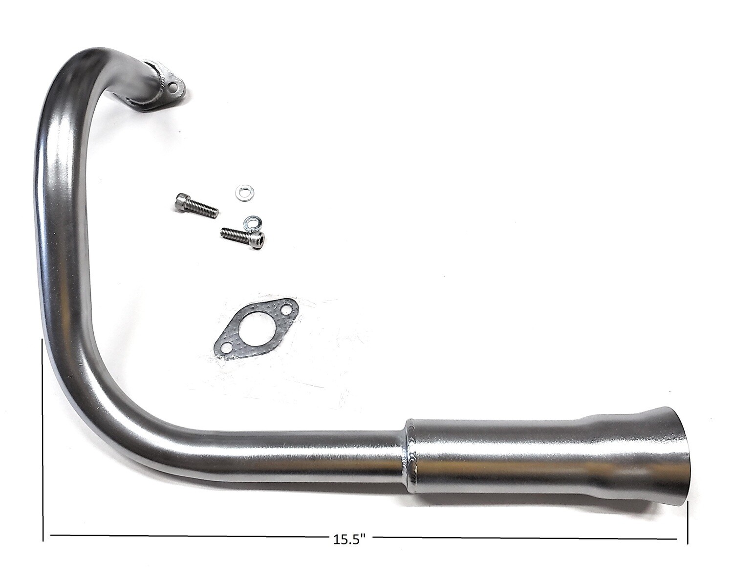 Exhaust Header for: GX 270 or GX390, Predator 301cc or 420cc, Briggs 1450 305cc, Lifan LF190F-BQ 15 HP 420cc. Made in U.S.A.