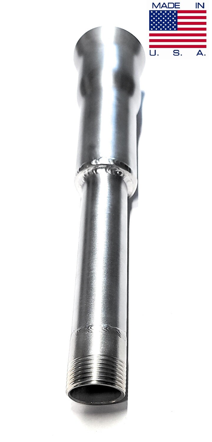 Exhaust tip tail pipe header with 1&quot; male thread for gokarts or minibikes.