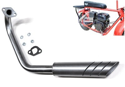 Exhaust Header for: Coleman Powersports CT200U-EX , CT200U, BT200X mini bike.