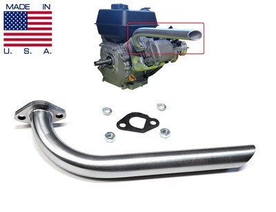 Exhaust Pipe for Predator 212cc, Honda GX160, GX200. Go Kart &amp; mini bikes