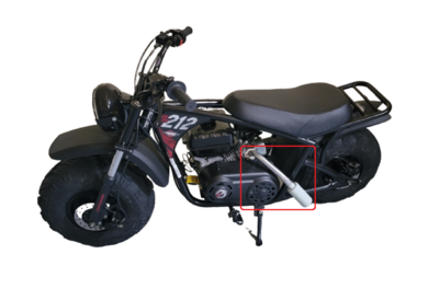 Exhaust With Muffler for: Mega Moto 212cc Gas Powered Mini Bike Pro