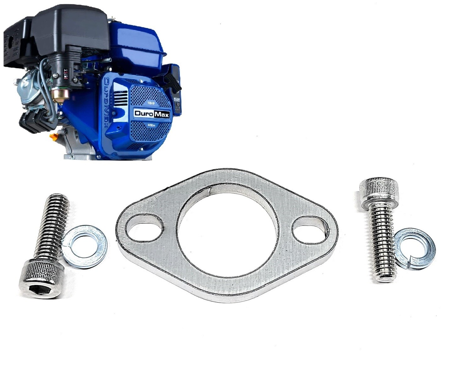 Exhaust Flange for DuroMax XP16HPE 420cc or DuroMax XP18HPE 457cc.