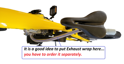 Exhaust Muffler for: Phatmoto Rover Motorized bicycle