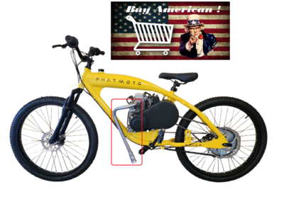 Exhaust Header for Phatmoto Rover Motorized bicycle &amp; ALL TERRAIN Fat Tire 2022-2024