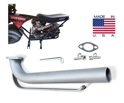 Exhaust Header for Coleman RB100 105cc or Realtree RT100 105cc Mini bike only. LF152F-3Q 3 HP 79cc, XtremepowerUS 80CC, MotoTec 105cc