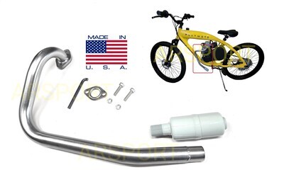 Exhaust muffler for Phatmoto Rover Motorized bicycle &amp; ALL TERRAIN Fat Tire 2022-2024