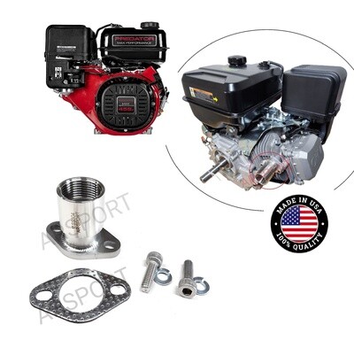 Exhaust Adaptor male &amp; Female 1&quot; Flange for: Predator Max 459cc DuroMax XP16HPE