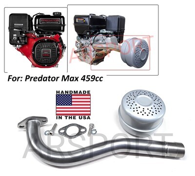 Exhaust Pipe &amp; Muffler for Max Performance 15.8 HP (459cc) Engine DuroMax XP16H