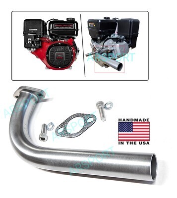 Exhaust Header pipe for: Predator Max 459cc, Duromax XP16HPE &amp; XP18HPE 457cc