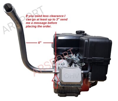 Exhaust Header pipe 1" BSP female thread compatible with Predator Max 459cc, Duromax XP16HPE &amp; XP18HPE 457cc