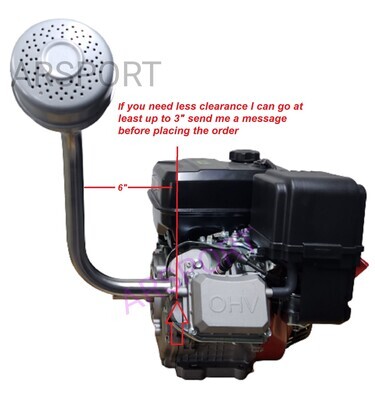 Exhaust pipe plus Muffler Compatible with Predator Max 459cc, Duromax XP16HPE &amp; XP18HPE 457cc