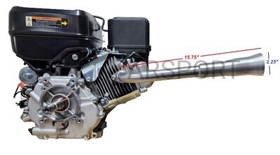 Header Exhaust Pipe compatible with Predator Max 459cc, Duroma 18hp, 16hp, XP16HPE, XP18HPE Go Kart &amp; mini bikes.