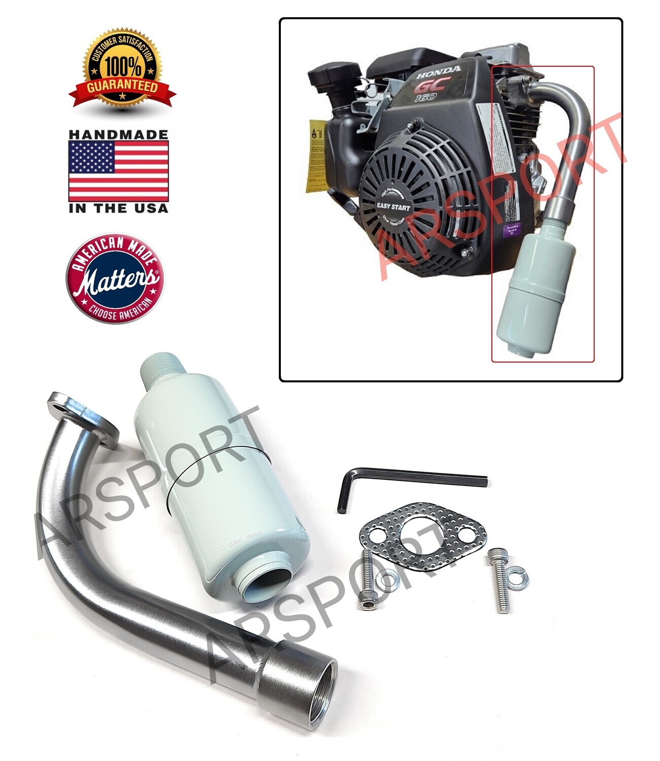 Honda GC160 / Honda GC190 Exhaust Muffler.