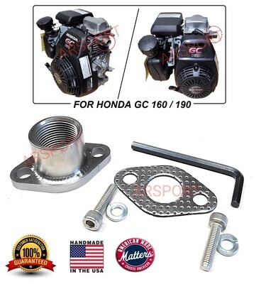 Honda GC160 / Honda GC190, 3/4 NPT thread Exhaust adapter.