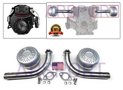 Exhaust pipes mufflers For Predator 670cc V-Twin Go Kart Mini Bike