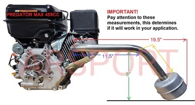 Exhaust pipe Muffler Compatible for Predator Max 459, Ezgo txt golf cart etc