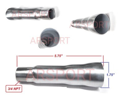 3 Stage Exhaust tip 3/4 male for costomized exhaust with 3/4 female thread.
