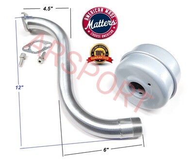 Exhaust muffler for mud Boat / Surface drive for Predator Max 459cc, USA made!